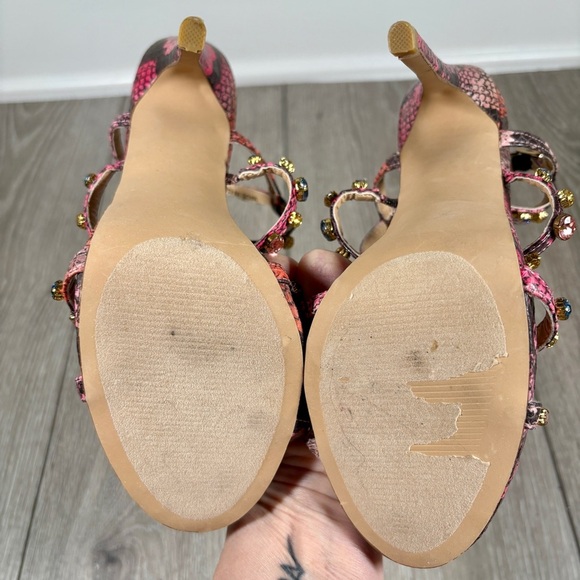 NWOB Steve Madden Majestic Jewel-Toned Strappy Stiletto Heels Size 6.5 - Picture 7 of 7